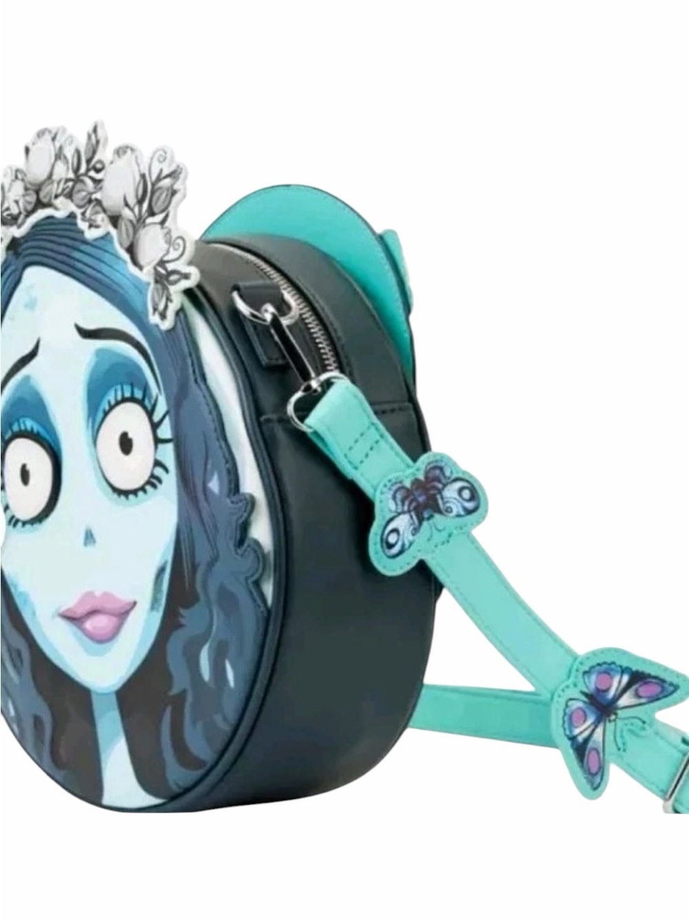 Loungefly Corpse Bride - Emily Glow in the Dark Faux Leather Crossbody Bag NWT - Picture 5 of 7